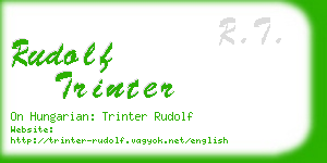 rudolf trinter business card